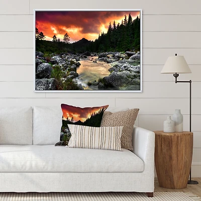Rocky Mountain River at Sunset Wall Art