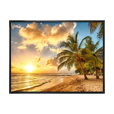 Gorgeous Beach of Island Barbados  Canvas Wall Art Print