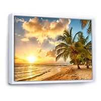 Gorgeous Beach of Island Barbados  Canvas Wall Art Print