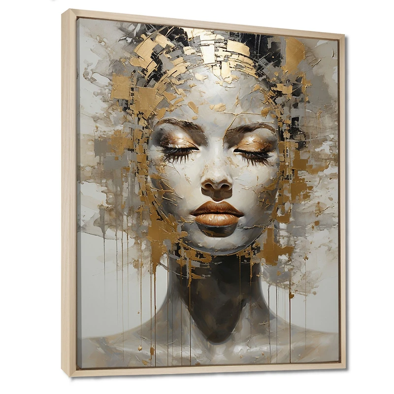 Art abstrait apaisant « Meditating Woman »