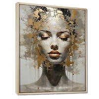 Art abstrait apaisant « Meditating Woman »