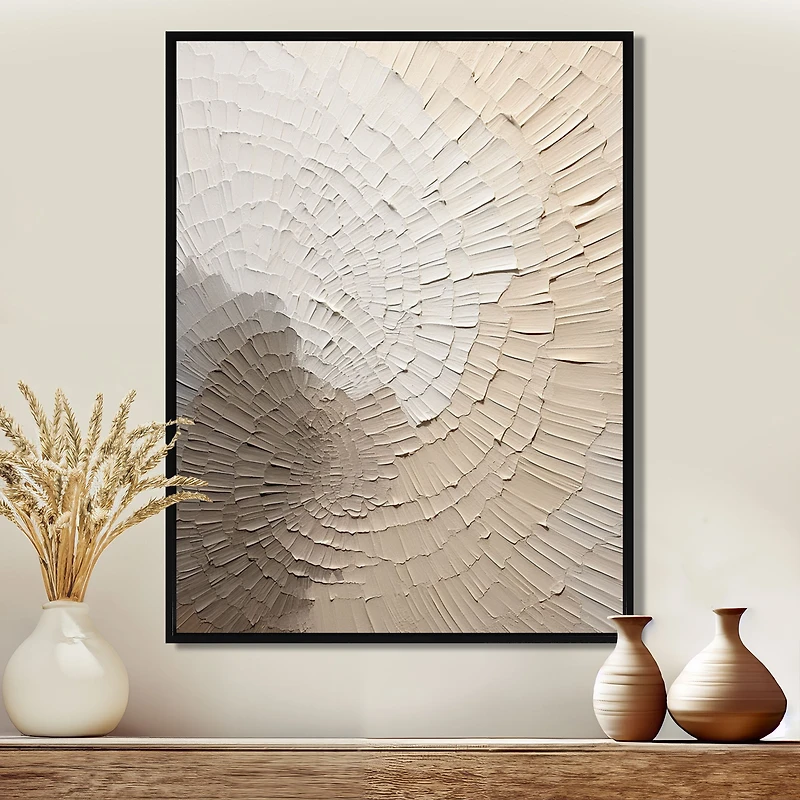 Art abstrait doux « Graceful Beige Minimalism »