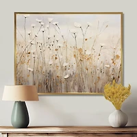 Beige Wildflower Fantasy – Dreamy Neutral Floral Artwork