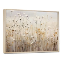 Beige Wildflower Fantasy – Dreamy Neutral Floral Artwork