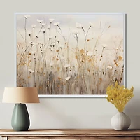 Beige Wildflower Fantasy – Dreamy Neutral Floral Artwork