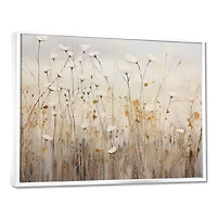 Beige Wildflower Fantasy – Dreamy Neutral Floral Artwork