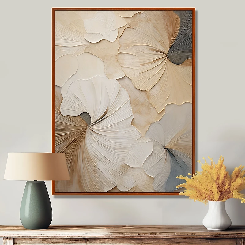 Elegance in Bloom – Beige Minimalist Floral Design