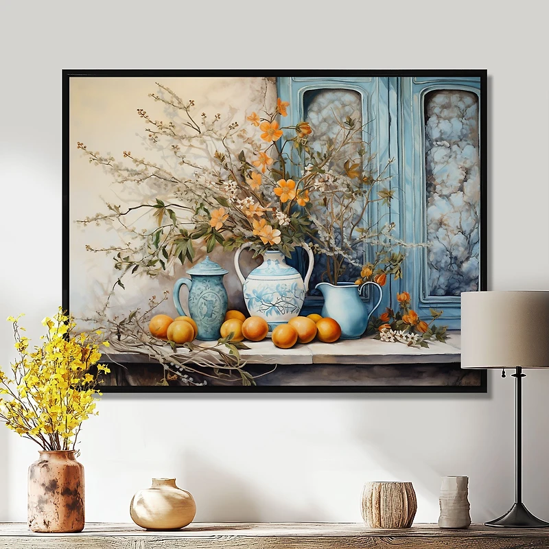 Arrangement floral rustique orange « Country Farmhouse Vase »