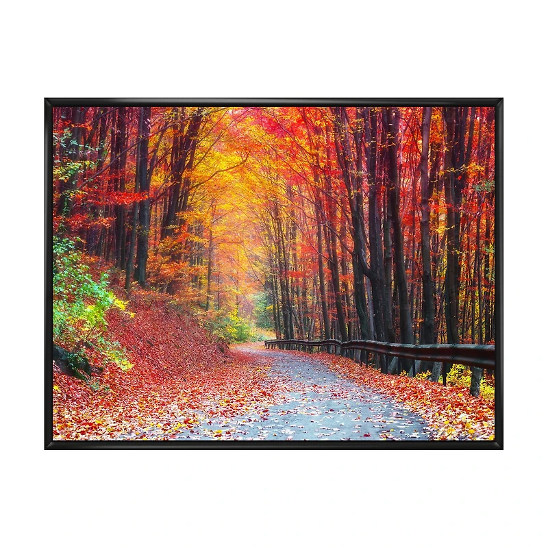 Toile « Road Beautiful Autumn Forest »