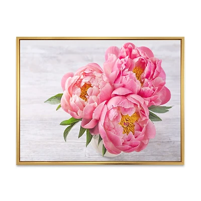 Bunch of Peony Flowers Vase Wall Art