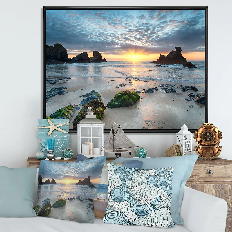 Beautiful Porthcothan Bay Canvas Wall Art