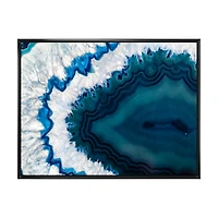 Blue Brazilian Geode Canvas Wall Art Print