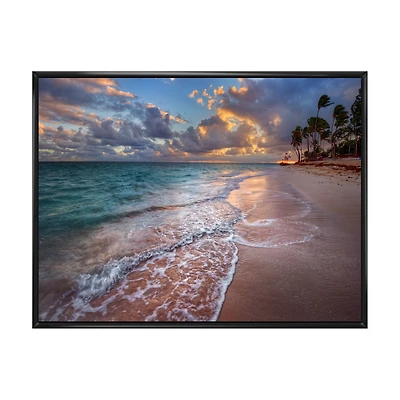 Toile imprimée « Palm Trees on Clear Sandy »