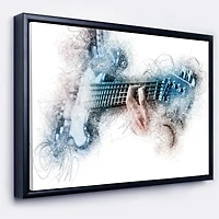 Man Playing A Guitar Watercolor  Wall Art