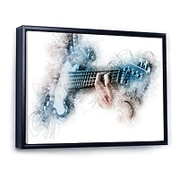 Man Playing A Guitar Watercolor  Wall Art