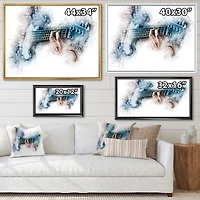 Man Playing A Guitar Watercolor  Wall Art