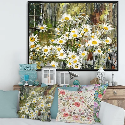 Daisies Flowers Under the Window  Wall Art