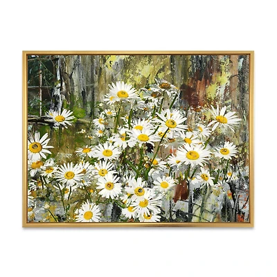 Daisies Flowers Under the Window  Wall Art