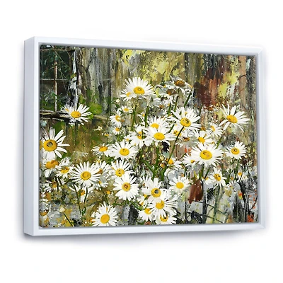 Daisies Flowers Under the Window Wall Art