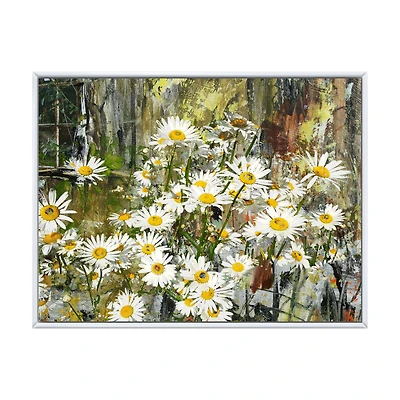 Daisies Flowers Under the Window  Wall Art