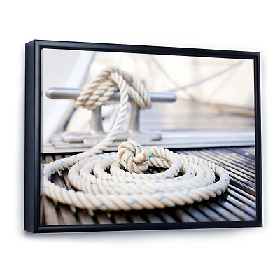 White Nautical Mooring Rope  Wall Art