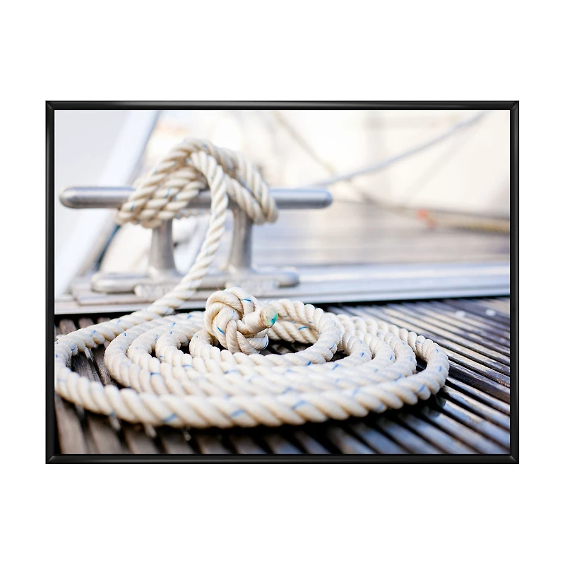 White Nautical Mooring Rope  Wall Art