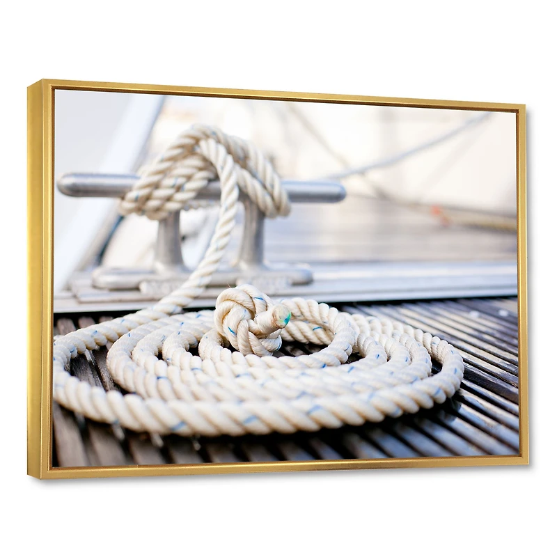 White Nautical Mooring Rope  Wall Art