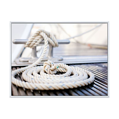 White Nautical Mooring Rope  Wall Art