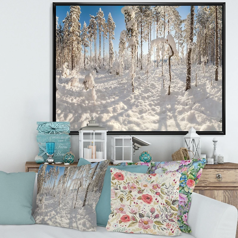 Toile « Winter Snow Covered Wood