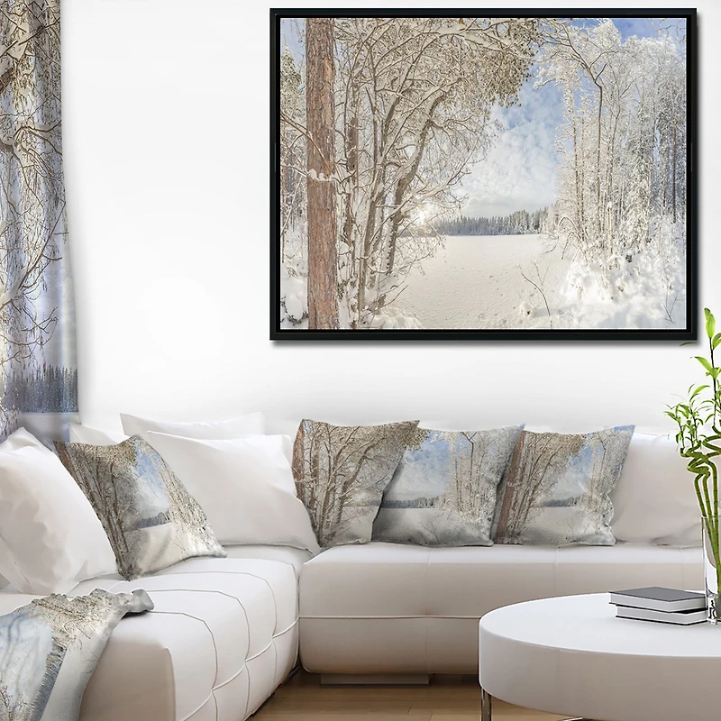 Lake Winter Woods Wall Art