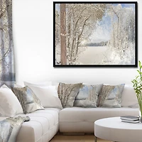 Lake Winter Woods Wall Art