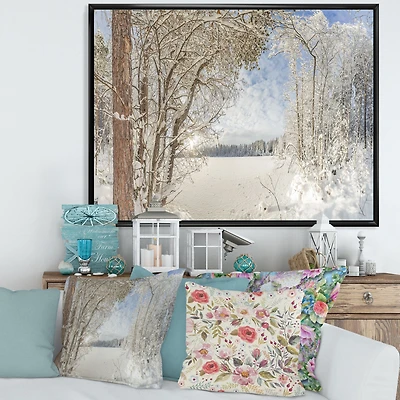 Toile « Lake Winter Woods »