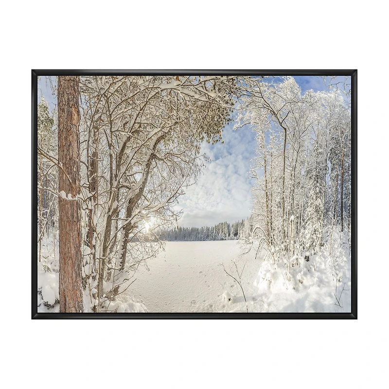 Toile « Lake Winter Woods »