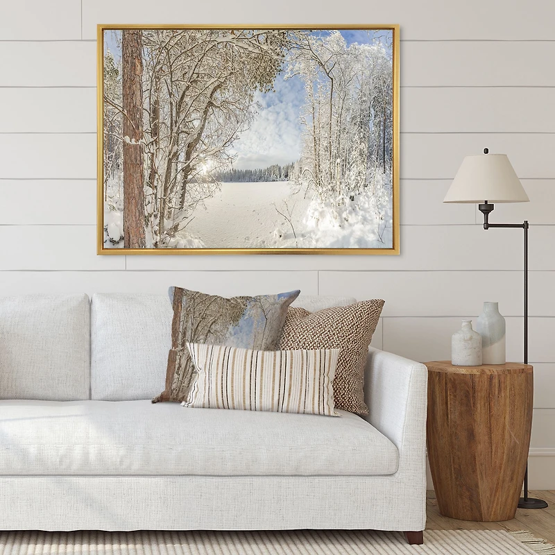 Toile « Lake Winter Woods »