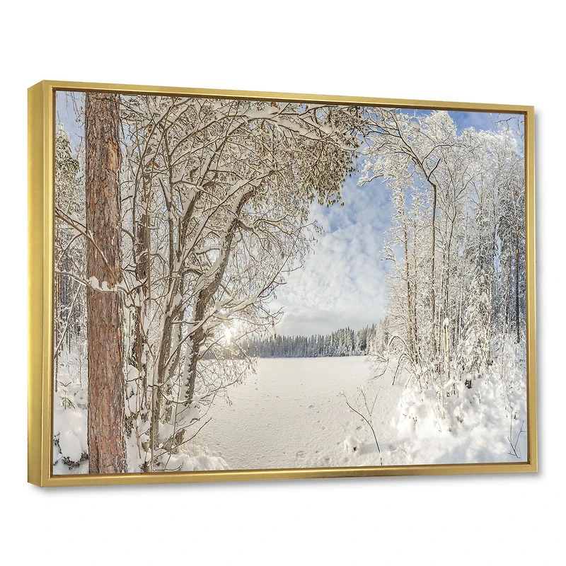 Toile « Lake Winter Woods »