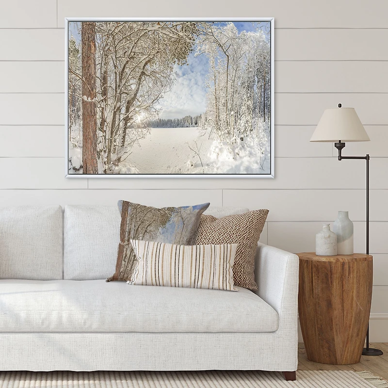 Toile « Lake Winter Woods »