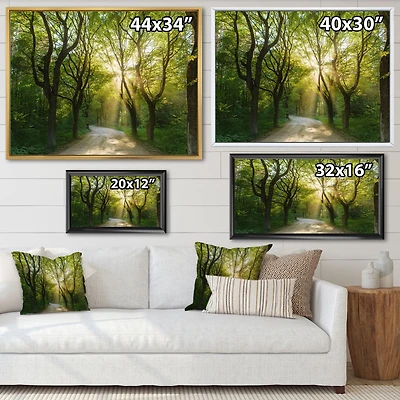 Evening Green Forest Canvas Art Print