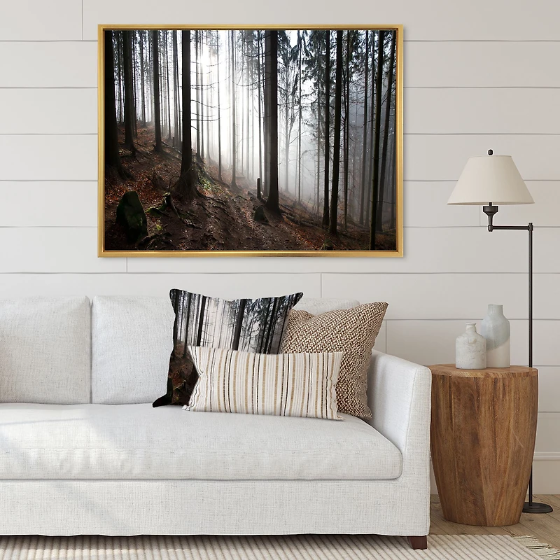 Misty Forest Morning Panorama  Wall Art