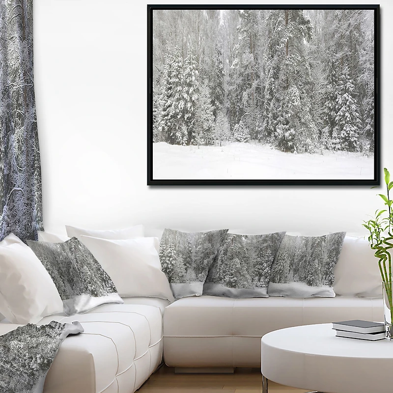 Foggy Winter Forest Panorama  Wall Art