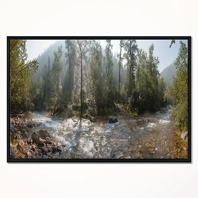 Mountain River Panorama  Wall Art