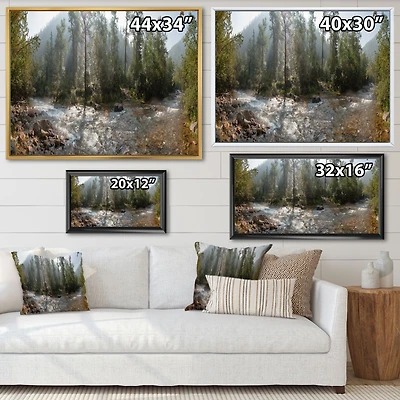 Mountain River Panorama  Wall Art