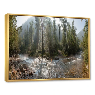 Mountain River Panorama  Wall Art