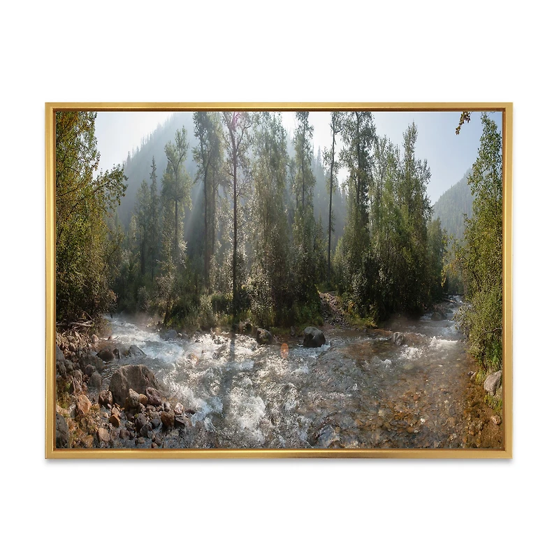 Mountain River Panorama  Wall Art