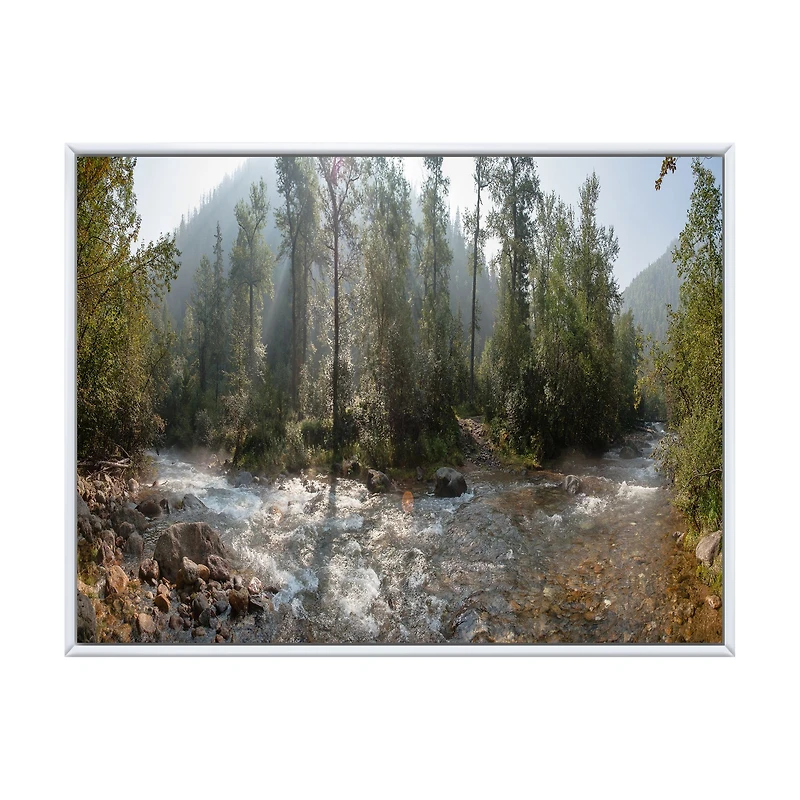 Mountain River Panorama  Wall Art