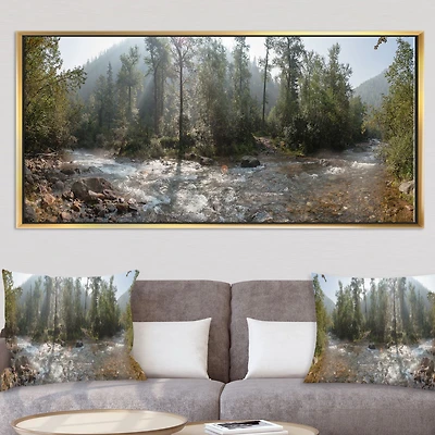 Mountain River Panorama  Wall Art