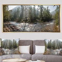 Mountain River Panorama  Wall Art