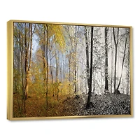 Toile imprimée « Yellow Morning Forest Panorama »