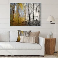 Toile imprimée « Yellow Morning Forest Panorama »