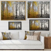 Toile imprimée « Yellow Morning Forest Panorama »