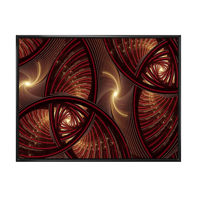 Brown Symmetrical Fractal Pattern  Wall Art